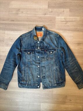 Levi's Blue Denim Trucker Jacket with  Harry Potter Patch